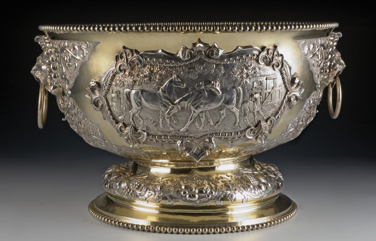 Charles Frederick Hancock, Coppa, Londra, 1864, argento parzialmente dorato, fuso, cesellato, inciso, inv. 2948