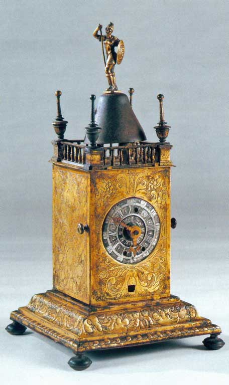 Orologio a torre, fine XIX secolo, ottone sbalzato e inciso, ferro, inv. 858