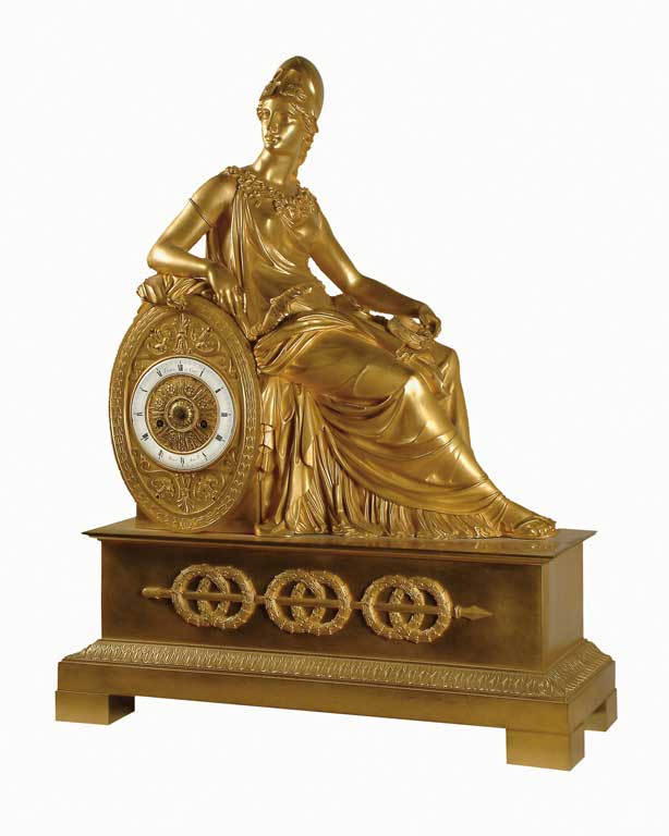 Pierre Philippe Thomire, Pendola da mensola, bronzo dorato, smalto, 1820-1823, Inv. 1883